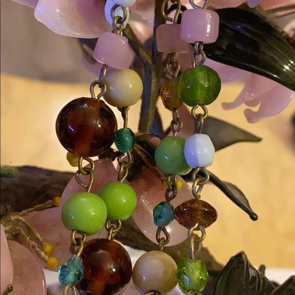 Antique multi color glass long necklace - Picture 2 of 3